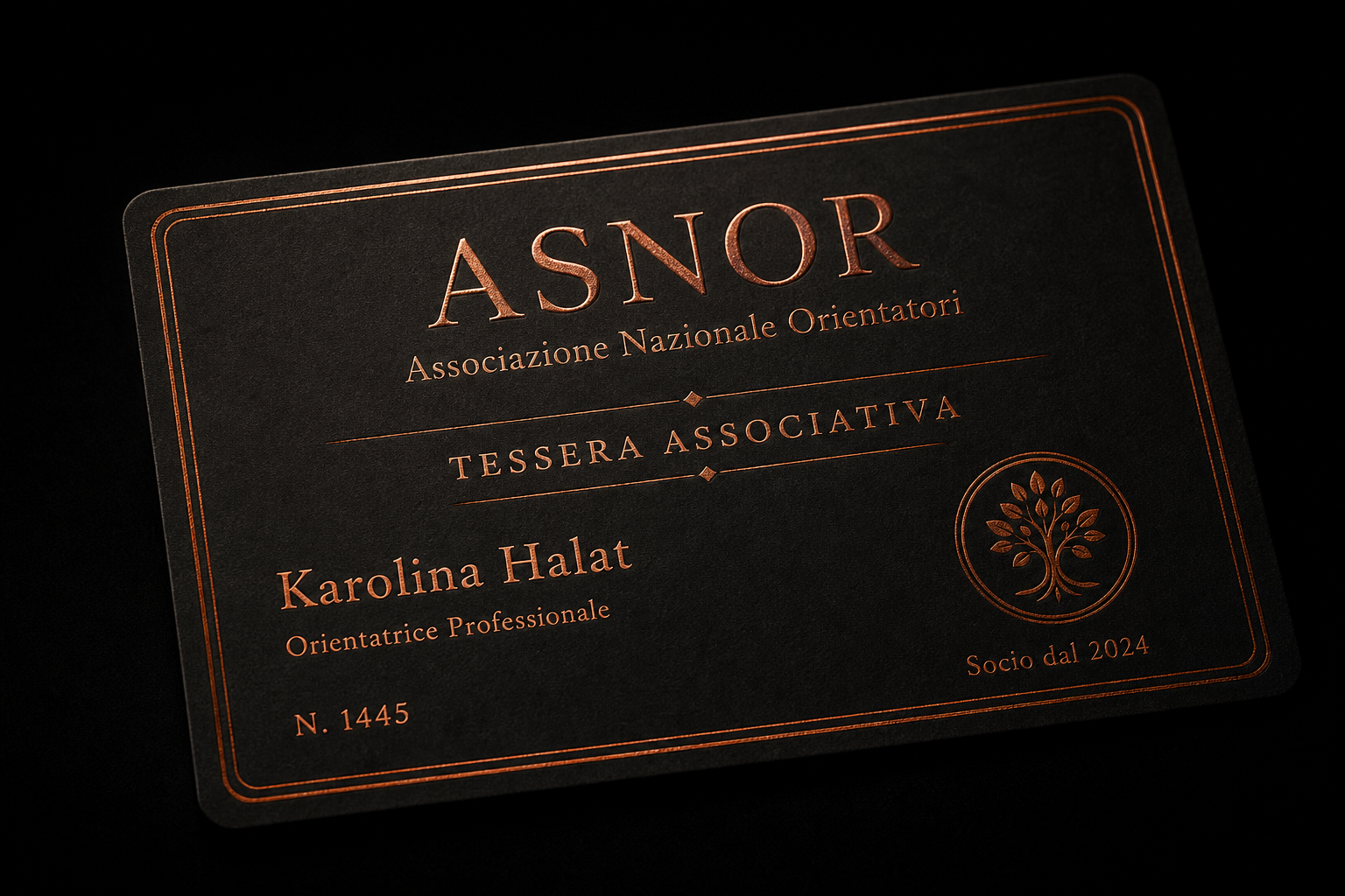 ASNOR membership card — Karolina Halat